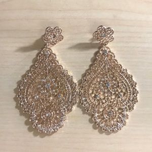 Huge Rose Gold Earrings